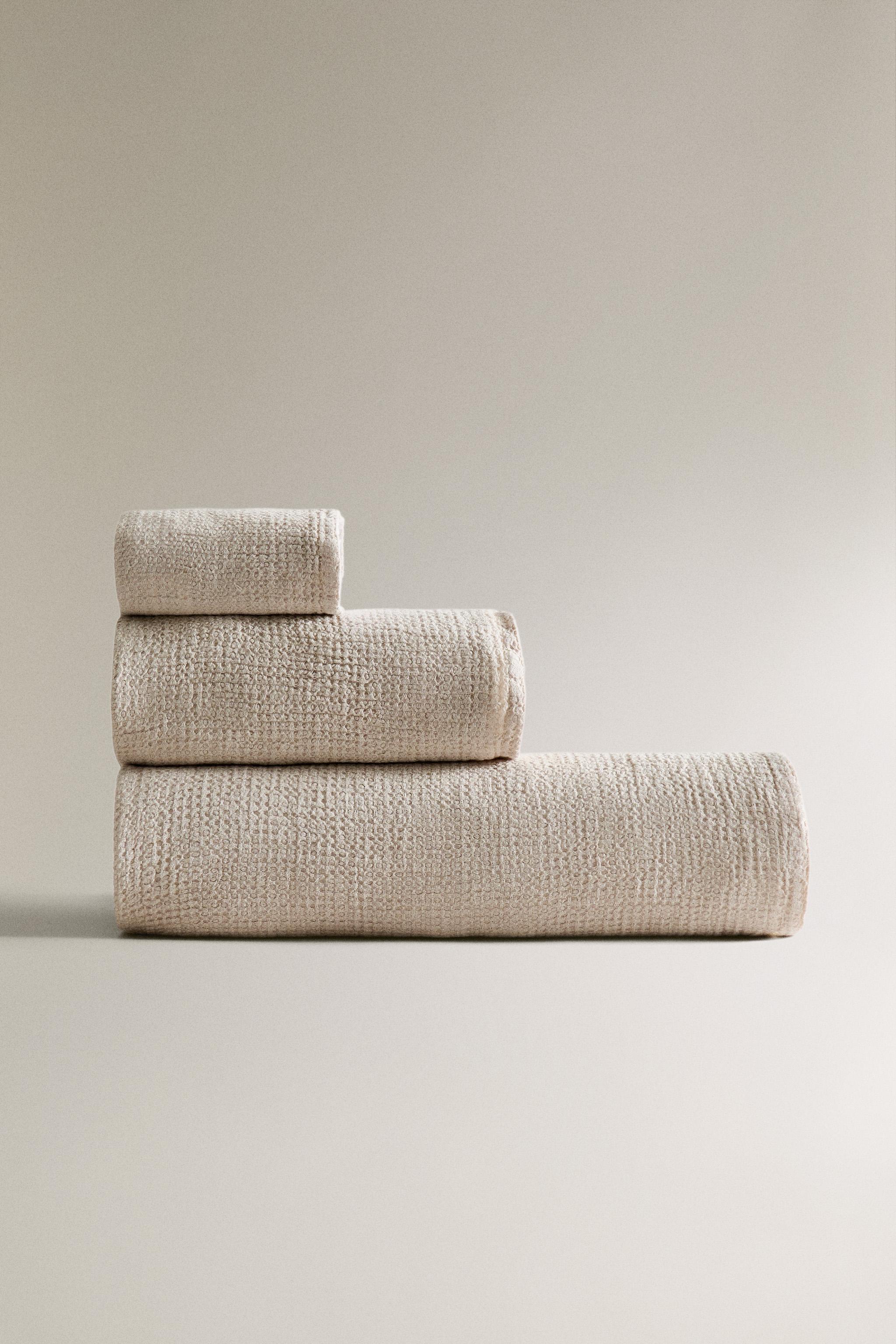 SERVIETTE DE BAIN LIN WAFFLE